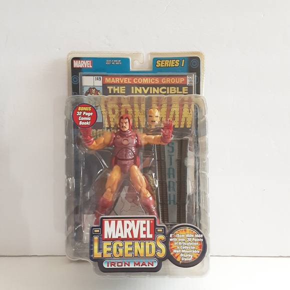 marvel legends series 1 the invincible iron man w/...